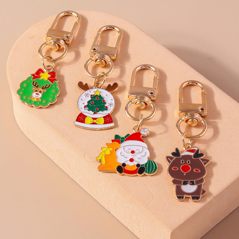 Wholesale Christmas Zinc Alloy Cartoon Keychain